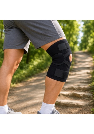 Ligament Destekli Dizlik Ayarlanabilir Cırtlı Açık Patella Diz Destekliği