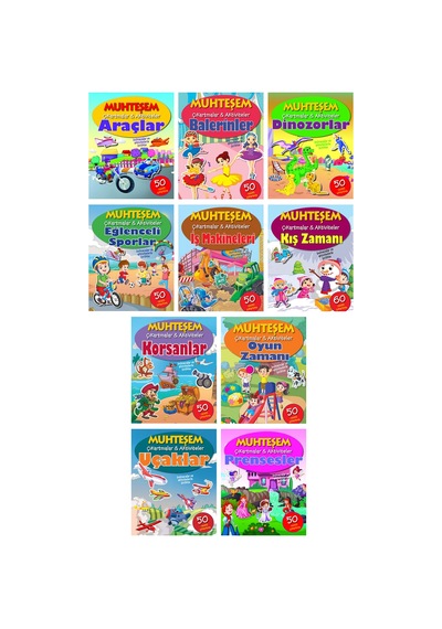 Muhteşem Çıkartmalar ve Aktiviteler Serisi 10 Kitap 2.Set