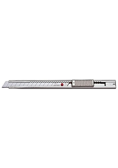 Cutter Dar Maket Bıçağı A-1p Aluminyum Gövde Bıçak Otomatik Kilitli Profesyonel