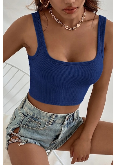 Epilons Zenvial Kadın Lacivert Kalın Askılı Crop Top Büstiyer Zenviall2 Epilons Zenvial Kadın Lacivert Kalın Askılı Crop Top Büstiyer Zenviall2
