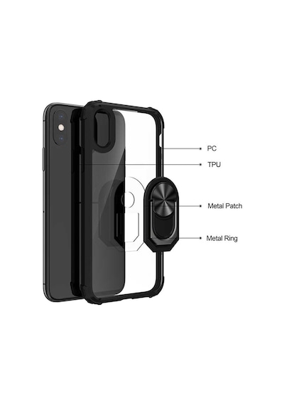 Apple Uyumlu iPhone Xs Max 6.5 Kılıf Zore Mola Kapak Siyah