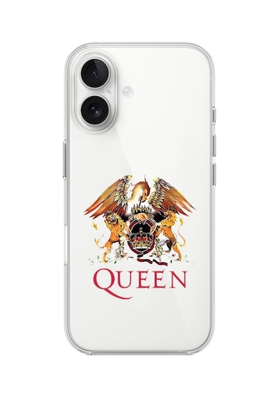 Apple Uyumlu iPhone 16 Şeffaf Kılıf Queen Tasarımlı