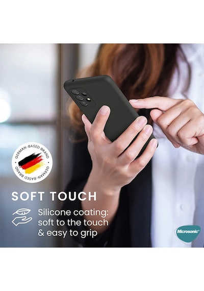 Microsonic Matte Silicone Samsung Uyumlu Galaxy A33 5G Kilif Siyah 539561222
