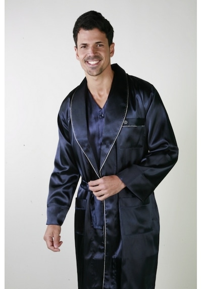 Ancelo 333 Saten Pijama Takım Ve Robdöşambr 3Lü Damat Çeyiz Set