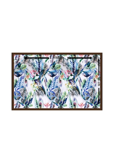 Nazzain Azure Lagoon Desenli Bağlamalı Yırtmaçlı Pareo Plaj Eteği Bikini Üstü Plaj Giyim Yazlık Beachwear 150x95 Cm Çok Renkli