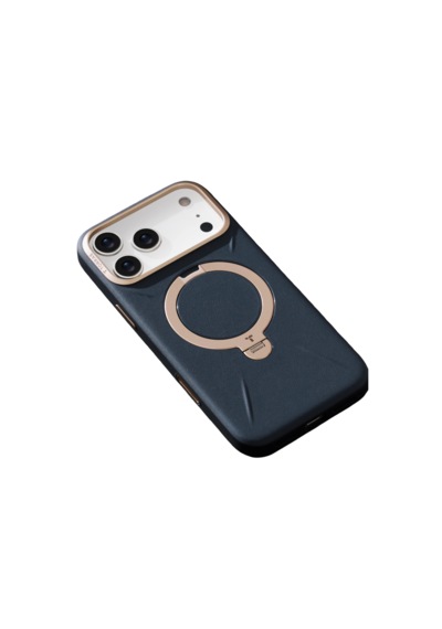Torras Apple iPhone Uyumlu 17 Pro O Stand Spin Vegskin Serisi Magsafe Kılıf Lacivert