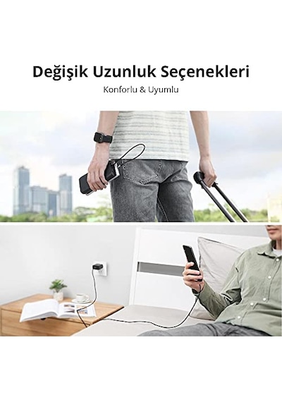 Örgülü Micro-usb &amp Usb-a Data Ve Şarj Kablosu, 1.5 Metre, Siyah Diğer