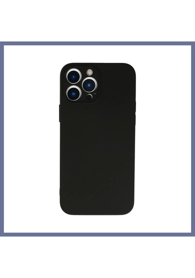 Dilaratrendhouse İphone 13 Pro Max Kılıf Nano İçi Kadife Silikon - Siyah Dlra