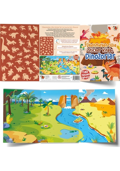 Tükenmeyen Jöle Sticker Kitabı Dinozorlar