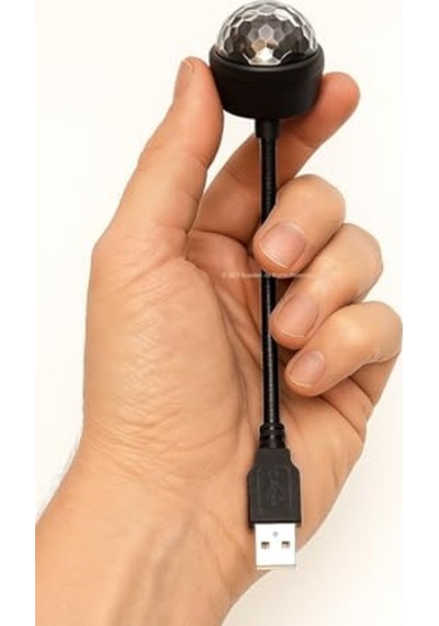 Busstier Araç İçi Led Işık Usb Disko Topu Çok Renkli 9 Modlu Tavan Ve Ayak Altı Aydınlatma Ses Kontrollü Mini Projektör Parti Atmosfer Lambası 10c