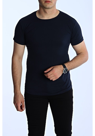 Eg38 Eko Slimfit Basic Tişört Lacivert Lacivert