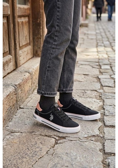 U.s. Polo Assn. Rachel 6fx Keten Orijinal Ürün Sneaker Kadın Ayakkabı Siyah