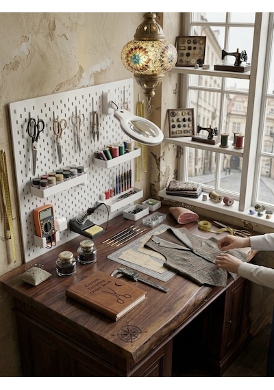 Ikea Skadis Uyumlu Beyaz Delikli Pano Duvar Organizeri Farklı Ebatlar 56 x 56 CM
