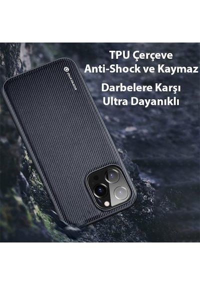 Polham Premium Darbe Emici Apple Uyumlu iPhone 14 Pro 6.1 Kamera Korumalı,Magsafe 5 Katmanlı Kılıf