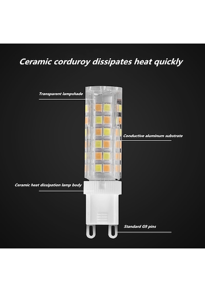 2 Adet G9 Led Ampül 75 Led,li 7 Watt Sarı Işık