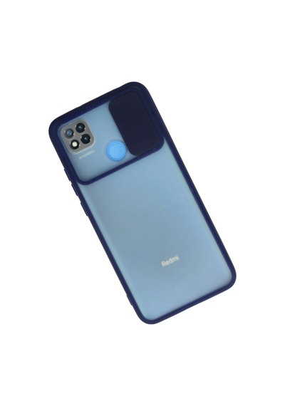 Uryport Xiaomi Redmi 9c Kılıf Palm Buzlu Kamera Sürgülü Silikon - Lacivert