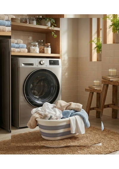 Katlanabilir Silikon Çamaşır Sepeti 25lt Polipropilen Beyaz 45 X 40 Tr Diğer