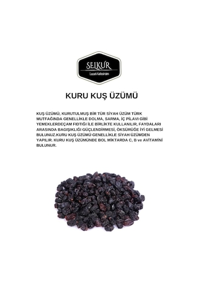 Selkur Kuş Üzümü 200 Gr