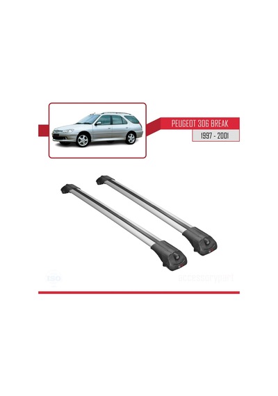 Peugeot 306 Estate 1997-2001 Arası İle Uyumlu Ace-1 Ara Atkı Tavan Barı Gri