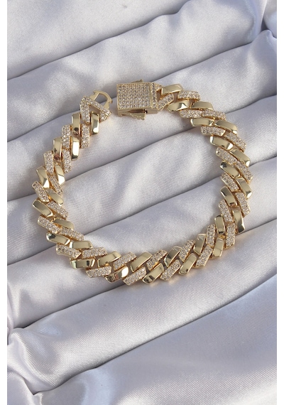 Ezoconcept Vip Seri Gurmet Gold Renk Zirkon Taşlı Bileklik 001