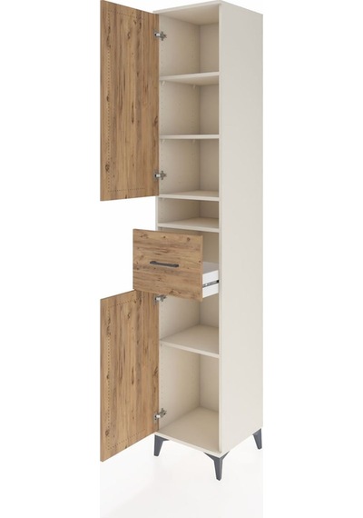 Hyperion Dolap 5 Raflı Tek Çekmeceli 2 Kapaklı 44x44x243 Aytaşı-çam Aytası