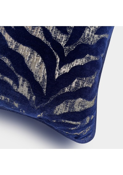 "navy Zebra" Desenli Kırlent Kılıfı - 45x45 - Gold Gold - Lacivert