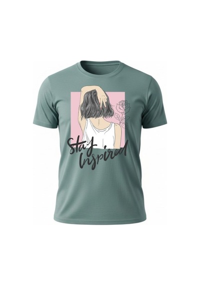 Urbantrendstore Unisex Stay Hospital Oversize Fit Rahat Geniş Salaş T-shirt Günlük Tişört Mint
