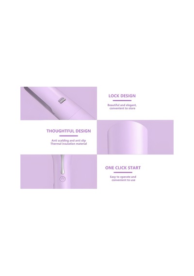 Curlylife Tb 2053 Led Göstergeli Seramik Su Dalgası Wag Saç Maşası Mor - 828915191