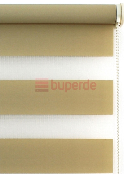 Buperde Açık Haki Eko Zebra Stor Perde