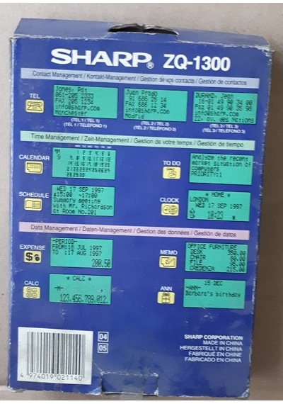 Sharp Zq-1300 Elektronik Düzenleyici Organizer 32 Kb Siyah