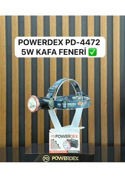 Powerdex Pd-4472 Profesyonel Şarjlı 5w 500 Lümen Kafa Feneri Siyah