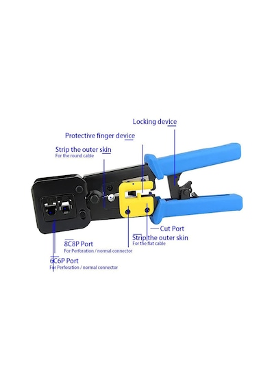 Primex Px-8060Y Rj45/Rj11 Cat6 Yeni Nesil Jak Pense