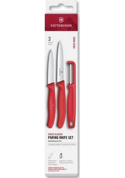 Victorinox 6.7111.33c1 Swiss Classic 3lü Bıçak Ve Soyacak Set, Kırmızı Renkli