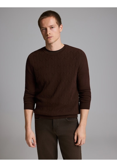 Pierre Cardin Koyu Kahverengi Yün-kaşmir Karışımlı Bisiklet Yaka Triko Kazak 50330171-vr084 Pierre Cardin Koyu Kahverengi Yün-kaşmir Karışımlı Bisiklet Yaka Triko Kazak 50330171-vr084