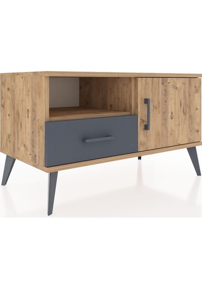Hyperion Şifonyer 2 Raflı Tek Çekmeceli Tek Kapaklı 88x44x48 Çam-çam/antrasit Çam/antrasit Hyperion Şifonyer 2 Raflı Tek Çekmeceli Tek Kapaklı 88x44x48 Çam-çam/antrasit Çam/antrasit