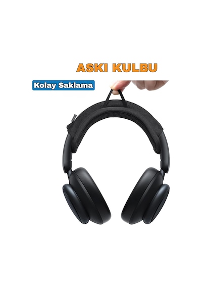 Anker Soundcore Space Q45 / Life Q35 / Q30 / Q30bt / Q20 / Q20i / Q20+ / H30i / Q11 / Q11i İle Uyumlu Kafa Bandı Koruyucusu - 6 Mm Neopren Dolgu, Sağlam Fermuar Sürgüsü Ve Askı Kulbu
