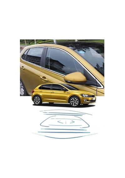 Autogp Vw Polo Aw Cam Çerçevesi Kenar Çıtası Krom Tamtur 2018+ 12 Parça Bgc-1212-22