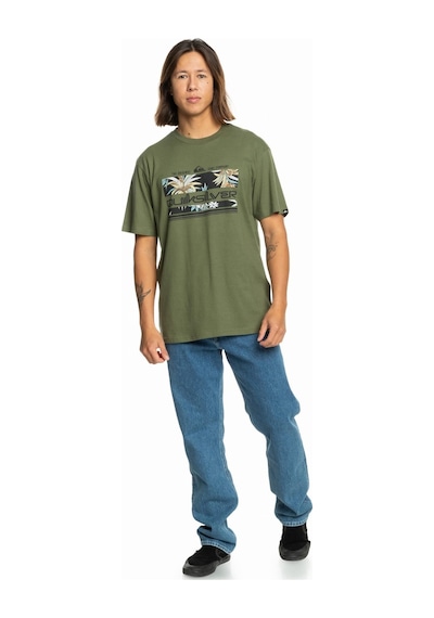 Quiksilver Tropical Rainbow Erkek Tişört Eqyzt07679-17036 Yeşil