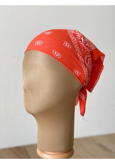 Pamuklu Klasik Desen Unisex Bandana Renkli Bandana Etnik Desenli A Kalite Bandana Turuncu