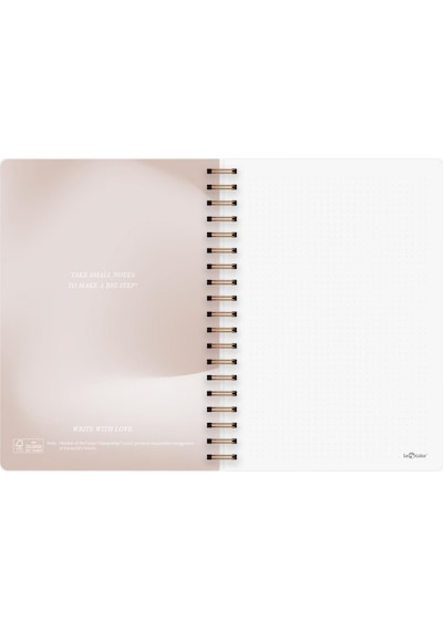 Noktalı Bullet Journal Pro Defter Rose Gold 17x24