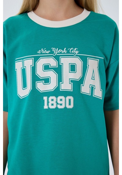 U.s. Polo Assn. Kız Çocuk Yeşil Şort Takım Us2524-c-v2 Yeşil