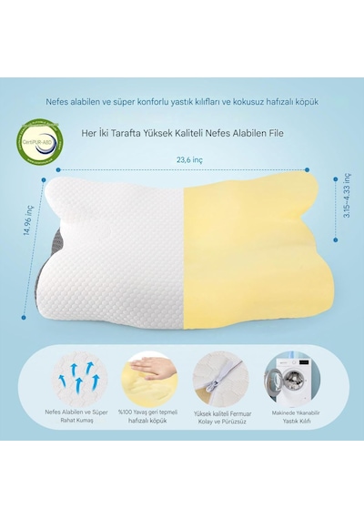 Boyun Desteği İçin Ultra Fıtık Ağrı Soğutma Yastığı, Ayarlanabilir Servikal Yastık Rahat Uyku, İcin Ergonomik Konforlu Hafızalı Köpük Yastıklar Giri Beyaz Boyun Desteği İçin Ultra Fıtık Ağrı Soğutma Yastığı, Ayarlanabilir Servikal Yastık Rahat Uyku, İcin Ergonomik Konforlu Hafızalı Köpük Yastıklar Giri Beyaz