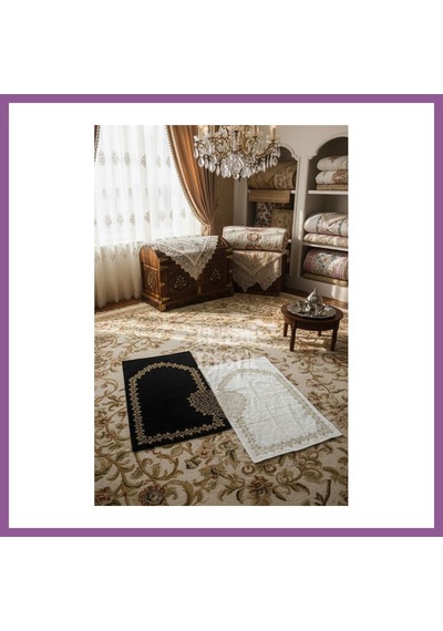 Bezos Kalpli Eşli Çift / Gelin Damat Bohçası Çeyizlik Seccade Eko 2li Rengaren