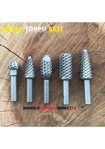 Rotary Ahşap Törpü Seti Ağaç Törpüleme 5 Parça