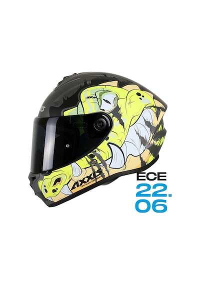 Axxis Draken S Trooper Kapalı Kask Mat Sarı - Siyah