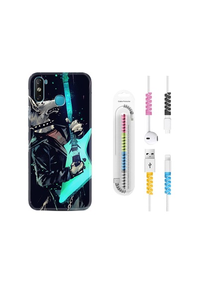 Infinix Smart 4 Kılıf Kablo Koruyuculu Dog Guitar 1789