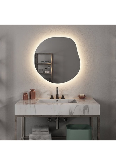 30x30 Cm Soft Kare Form Dimmable Dokunmatik Led Ayna - 3000k Günışığı Sarı