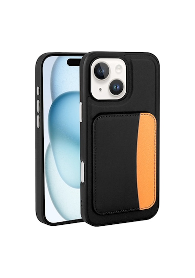 Zore İphone 13 Kılıf Kartlıklı Zore X-kart Silikon Kapak - Kahverengi