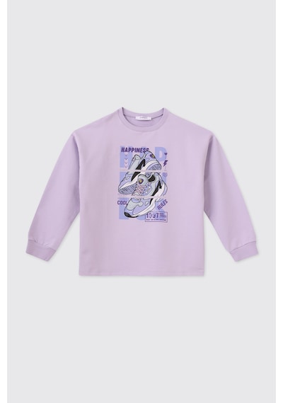 Panço Kız Çocuk Lila Sweatshirt 2521gk08055 Mor