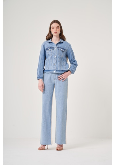 Oe25y939709 Omelya Denim Kot Ceket Mavi